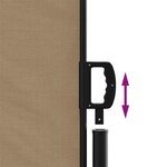 vidaXL Auvent latéral rétractable taupe 160x300 cm