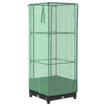 vidaXL Jardinière surélevée avec housse aspect rotin 40x40x123 cm