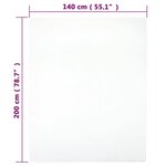 vidaXL Drap-housse Jersey Blanc 140x200 cm Coton