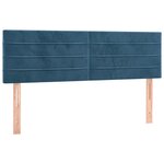 vidaXL Sommier à lattes de lit et matelas Bleu foncé 140x200cm Velours