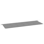 vidaXL Coussin de banc de jardin gris 150x50x4 cm tissu oxford