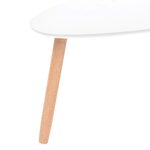 vidaXL Ensemble de tables basses 2 Pièces Bois de pin massif Blanc