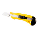 Cutter q-connect plastique large rétractable lame 18mm spécial emballage carton blister