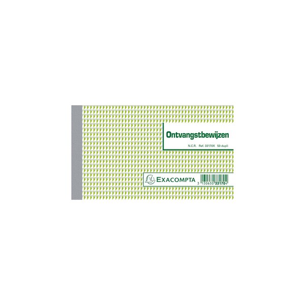 Manifold Reçus 10 5x18cm 50 Feuillets Double Autocopiant Texte En Néerlandais - Blanc - X 20 - Exacompta