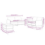 vidaXL Ensemble de canapés 3 Pièces avec coussins Marron Tissu
