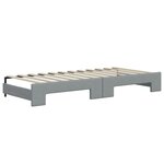 vidaXL Lit de jour avec gigogne et tiroirs sans matelas 100x200 cm