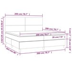 vidaXL Sommier à lattes de lit matelas et LED Marron foncé 200x200 cm