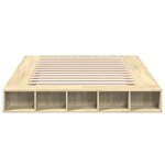 vidaXL Cadre de lit sans matelas chêne sonoma 150x200 cm