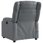 vidaXL Fauteuil de massage inclinable Gris Similicuir