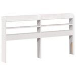 vidaXL Cadre de lit avec tête de lit blanc 140x200 cm bois pin massif