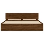 vidaXL Cadre de lit sans matelas chêne marron 180x200 cm
