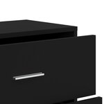 vidaXL Buffets 3 Pièces noir 60x31x84 cm bois d'ingénierie