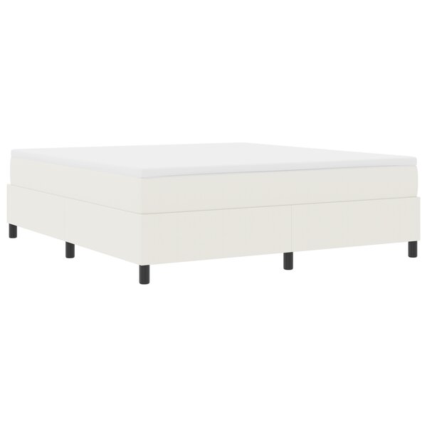 Lit Box Spring vidaXL Crème Super King Tissu Côtelé