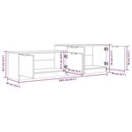 vidaXL Meuble TV Sonoma gris 158 5x36x45 cm Bois d'ingénierie