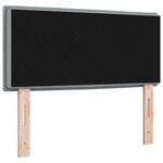 vidaXL Tête de lit LED Design Lignes Gris Clair 100 cm Tissu
