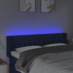 vidaXL Tête de lit à LED Bleu 147x16x78/88 cm Tissu