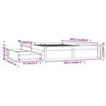 vidaXL Cadre de lit sans matelas avec tiroirs 160x200 cm