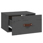 vidaXL Table de chevet murale Gris 40x29 5x22 cm