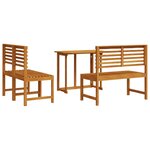 Ensemble de jardin 4 pièces en acacia