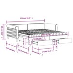 vidaXL Lit de jour et gigogne et tiroirs vert foncé 100x200 cm velours