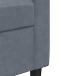 vidaXL Canapé à 2 places Gris foncé 140 cm Velours