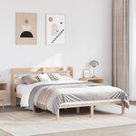 vidaXL Cadre de lit sans matelas 135x190 cm bois de pin massif