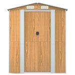 vidaXL Abri de jardin Marron clair 192x938x223 cm Acier galvanisé