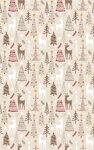 Tapis d'intérieur Noël 70 x 140 cm - Beige
