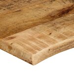 vidaXL Dessus de table 80x60x3 8 cm bord vif bois massif manguier brut