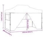 vidaXL Tente de réception pliable avec 4 parois 3x4 m Acier Bleu