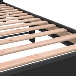 vidaXL Cadre de lit noir 140x200 cm bois d'ingénierie et métal