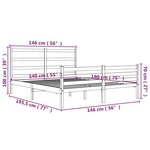 vidaXL Cadre de lit sans matelas bois de pin massif 140x190 cm