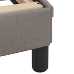 vidaXL Lit avec matelas taupe 140x200 cm tissu