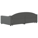 vidaXL Lit de jour avec gigogne sans matelas gris foncé 100x200 cm