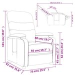 vidaXL Fauteuil inclinable Gris clair Tissu