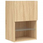 vidaXL Meuble TV avec lumières LED chêne sonoma 40 5x30x60 cm