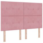 Tête de lit LED vidaXL Rose 72 cm Velours