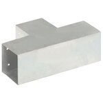 vidaXL Connecteur de poteau Forme en T Métal galvanisé 101x101 mm