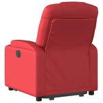 vidaXL Fauteuil inclinable Rouge Similicuir