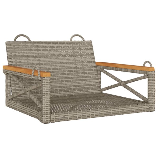vidaXL Balancelle gris 63x62x40 cm résine tressée