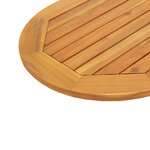 vidaXL Plateau de table 100x50x2.2 cm ovale en bois massif d'acacia