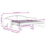 vidaXL Lit de jour avec lit gigogne et matelas rose 100x200 cm velours