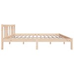 vidaXL Cadre de lit bois massif 135x190 cm double