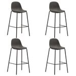 vidaXL Ensemble de bar 5 Pièces Tissu Gris foncé