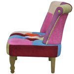 vidaXL Chaises en style français lot de 2 avec design patchwork tissu