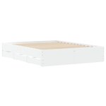 vidaXL Cadre de lit avec tiroirs sans matelas blanc 140x200 cm