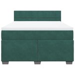 vidaXL Sommier à lattes de lit et matelas Vert foncé 160x200cm Velours