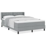 Lit à sommier vidaXL avec matelas gris clair 140x190 cm tissu