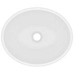 vidaXL Lavabo ovale de luxe Blanc mat 40x33 cm Céramique