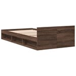 vidaXL Cadre de lit et tiroir chêne marron 100x200 cm bois ingénierie